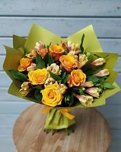 Букет цветов из:  Альстромерии и Розы в Татарино