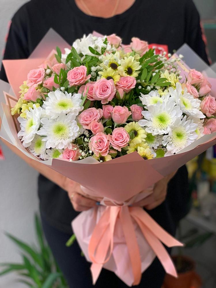 Букет цветов из: Розы и Хризантемы в Татарино