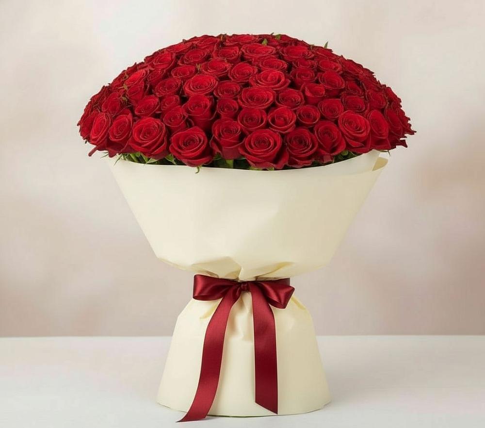 Букет 101 Красная роза Милано в Татарино
