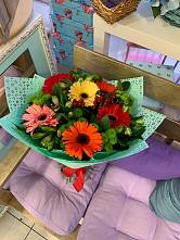 Букет цветов из:  Герберы, Хризантемы и Альстромерии #REPLACE_PRED# Татарино