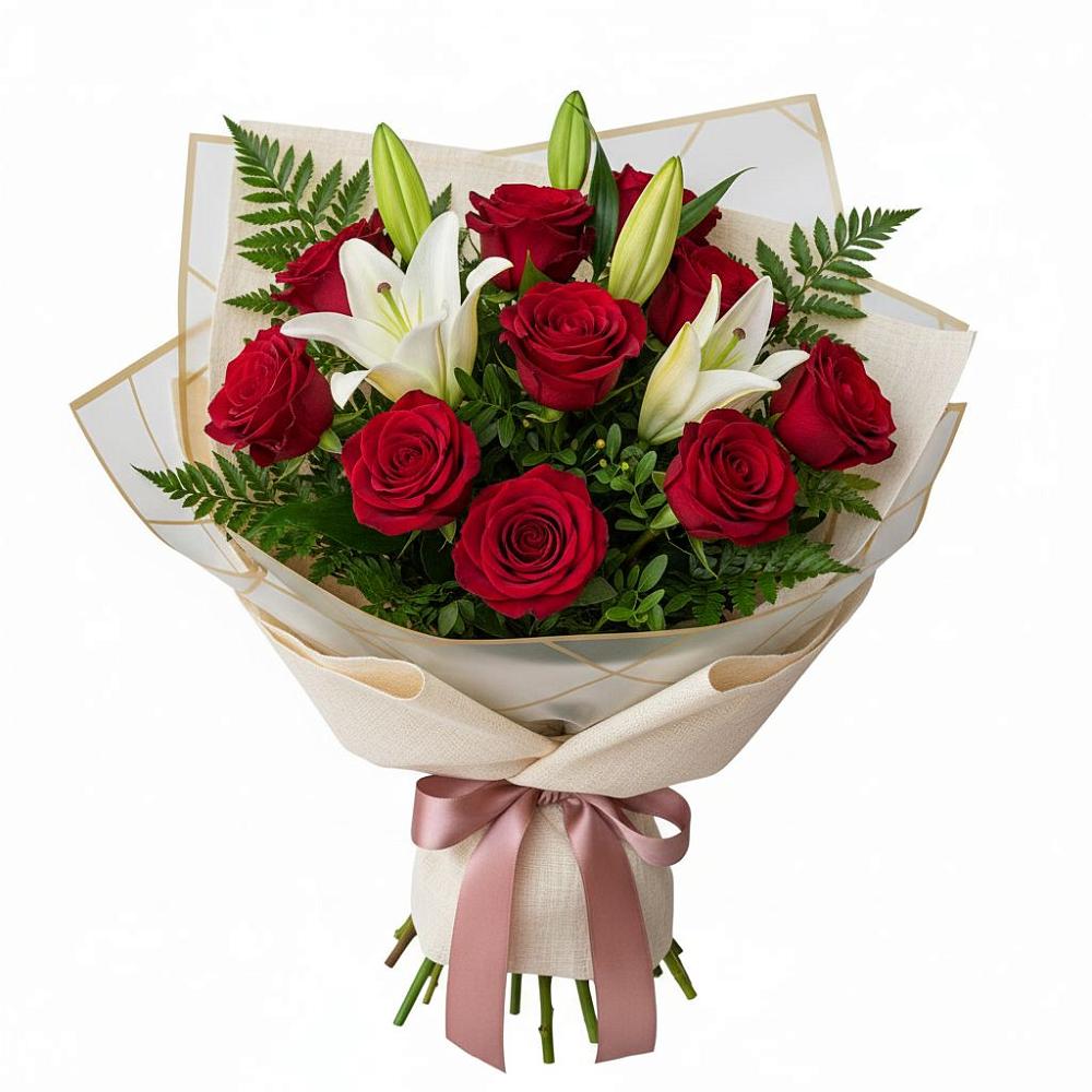 Букет цветов из: Лилии и Розы в Татарино