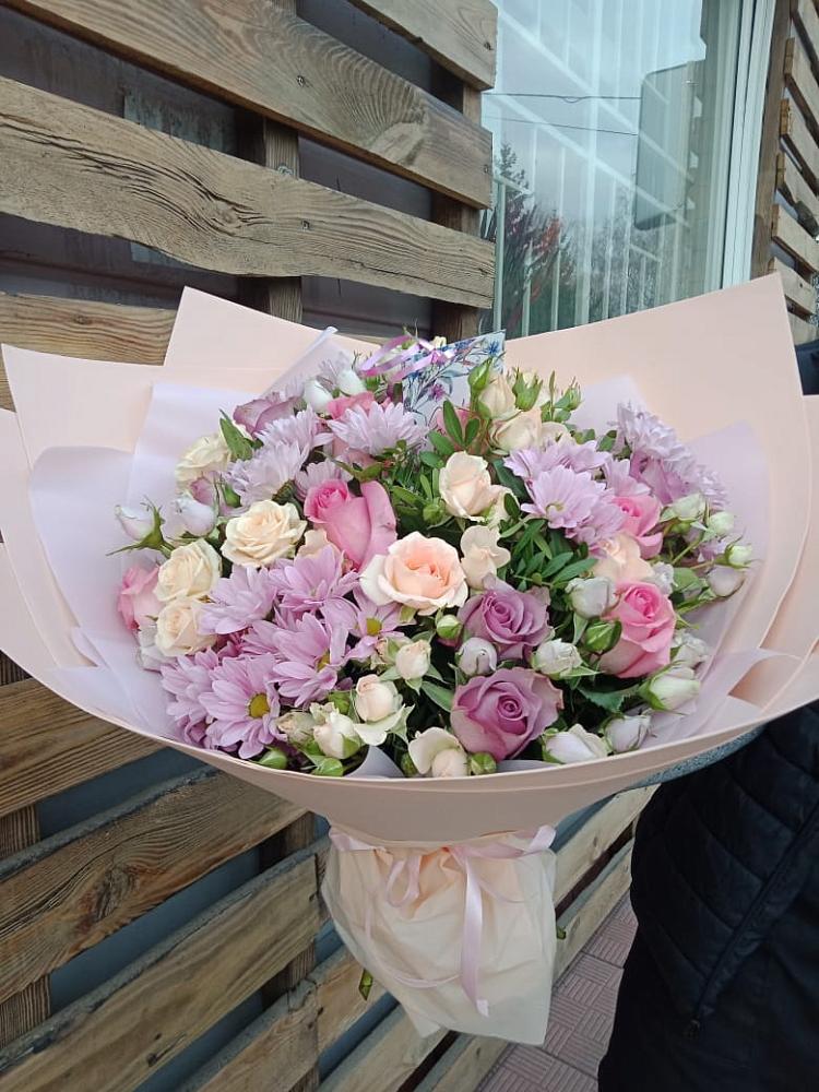 Букет цветов из: Розы и Хризантемы в Татарино