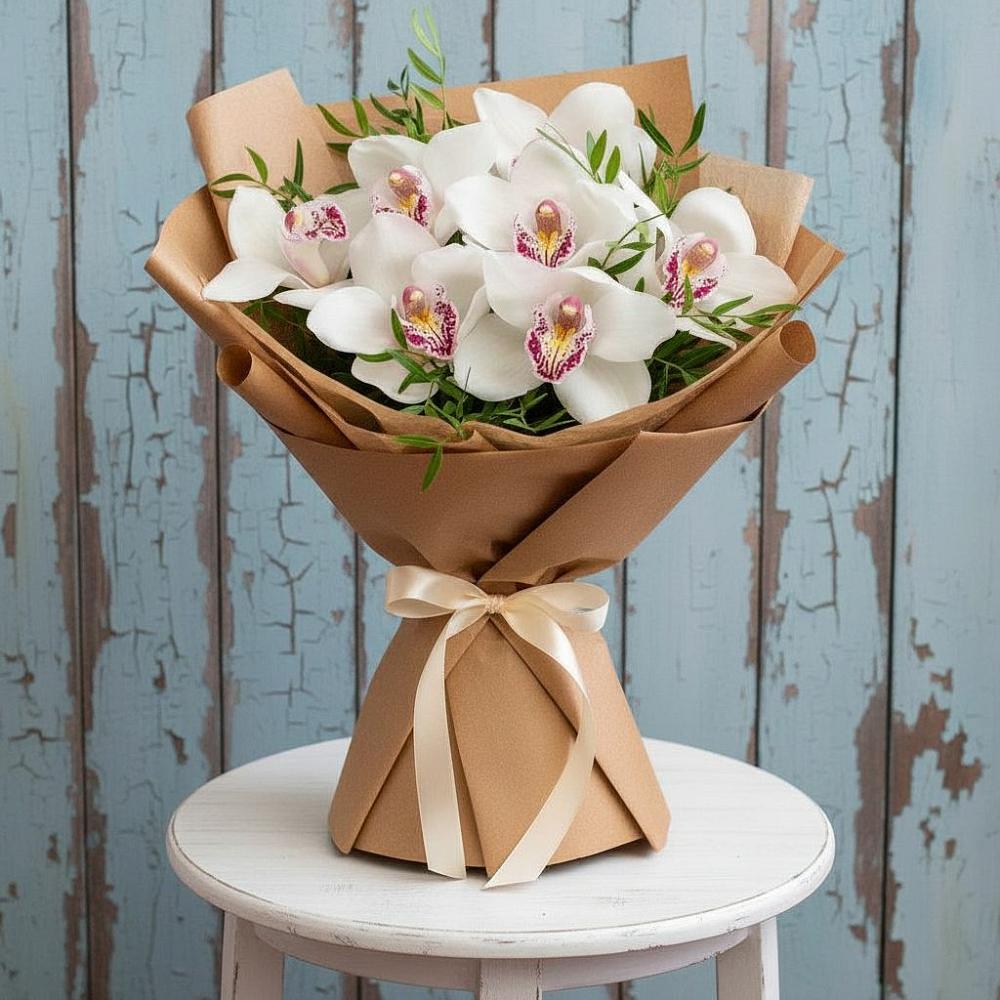 Букет цветов из: Орхидеи и Розы в Татарино
