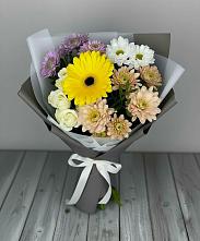 Букет цветов из:  Розы, Герберы и Хризантемы #REPLACE_PRED# Татарино