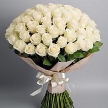 Букет 101 беля роза Белоснежка в Татарино