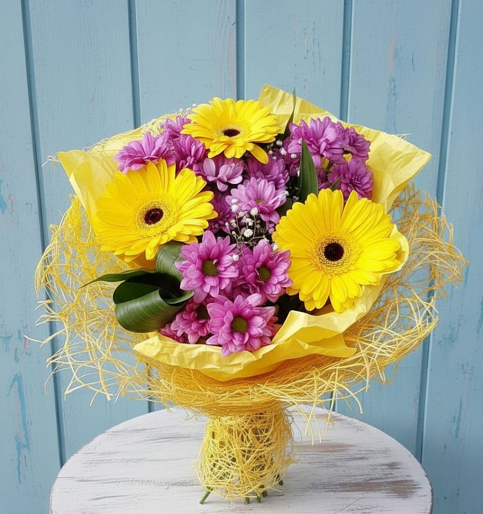 Букет цветов из: Хризантемы и Герберы в Татарино