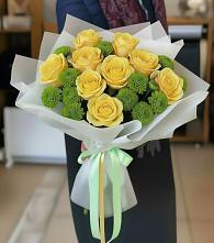 Букет цветов из:  Хризантемы и Розы в Татарино