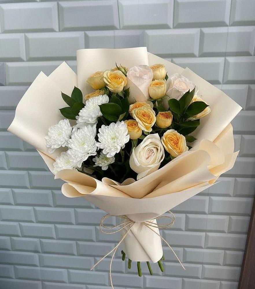 Букет цветов из: Розы и Хризантемы в Татарино