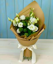 Букет цветов из:  Хризантемы и Лизиантусы в Татарино