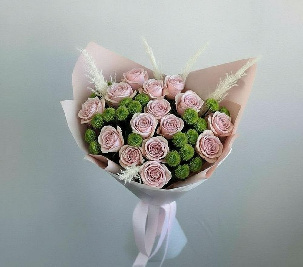 Букет цветов из: Розы и Хризантемы в Татарино