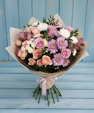 Букет цветов из:  Хризантемы, Розы и Альстромерии в Татарино