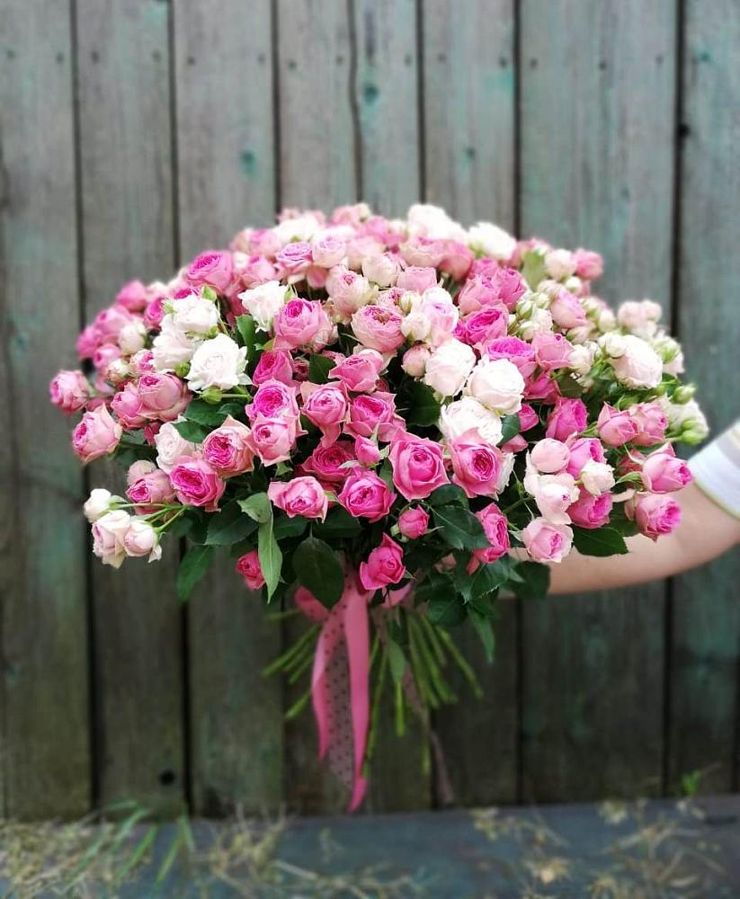 Букет Розовые кустовые розы Натали и Лав Лидия в Татарино