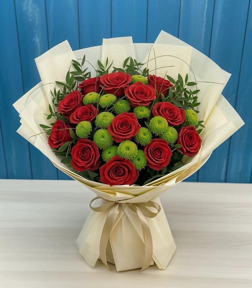 Букет цветов из: Розы и Хризантемы в Татарино