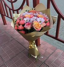 Букет цветов из:  Хризантемы и Розы #REPLACE_PRED# Татарино